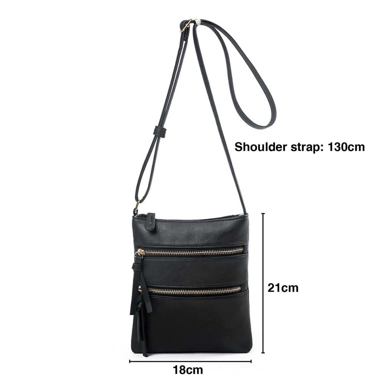 Small Crossbody Purses for Women Multi Pocket Travel Bag Over The Shoulder with Extra Long Strap - Beige Black