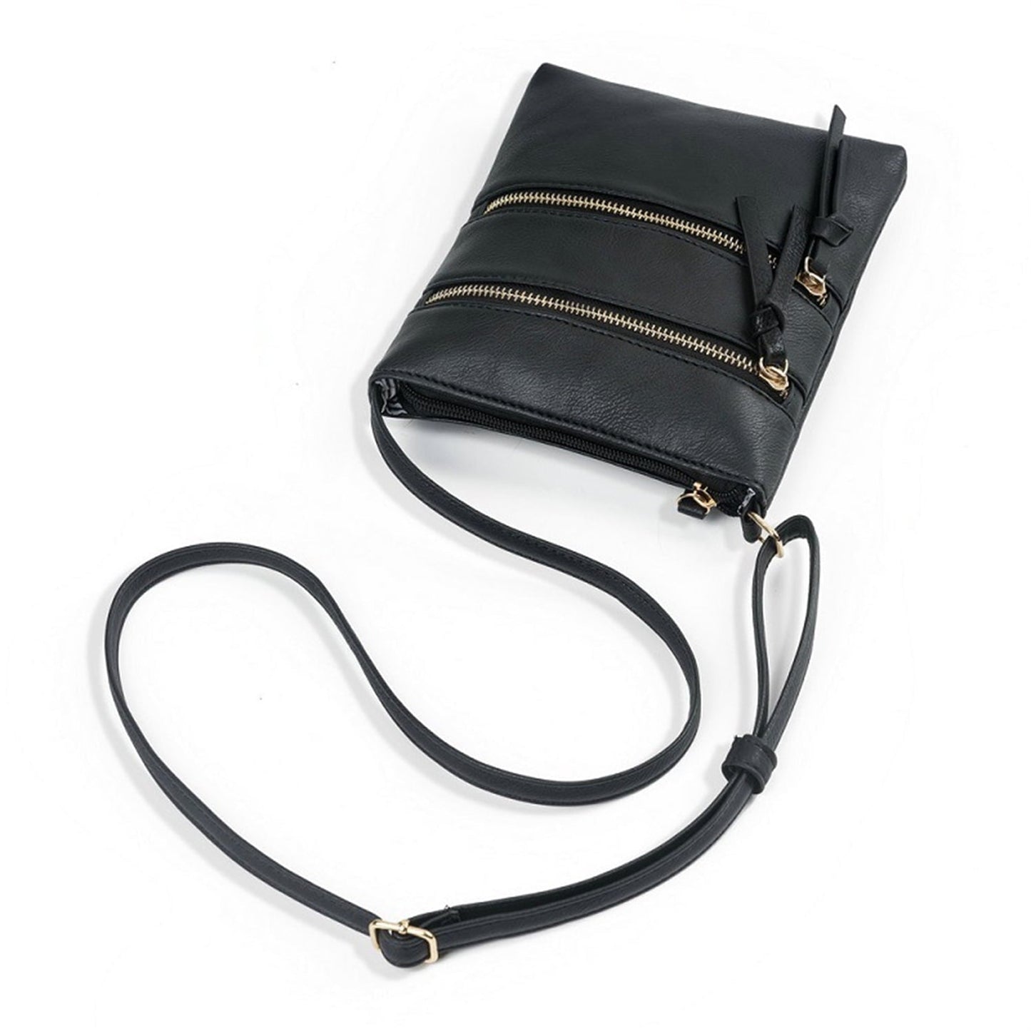 Small Crossbody Purses for Women Multi Pocket Travel Bag Over The Shoulder with Extra Long Strap - Beige Black