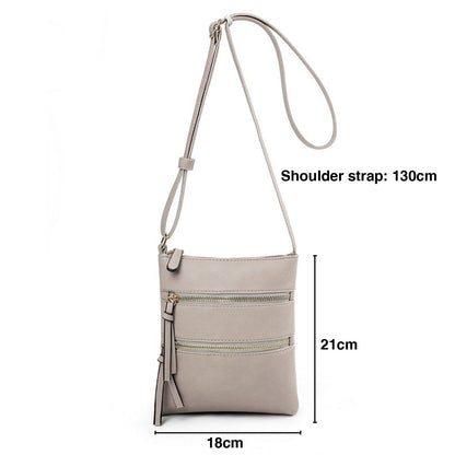 Small Crossbody Purses for Women Multi Pocket Travel Bag Over The Shoulder with Extra Long Strap - Beige Light Grey