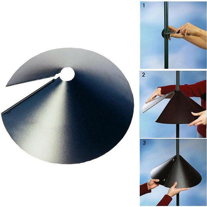 Squirrel Proof Baffle 鈥?12/14/16/18 Inches Wide Squirrel Protection for Bird Feeders 鈥?Anti-Rust Galvanized Steel Hangable Baffle, Protects Bird Houses from Squirrels 18" Black