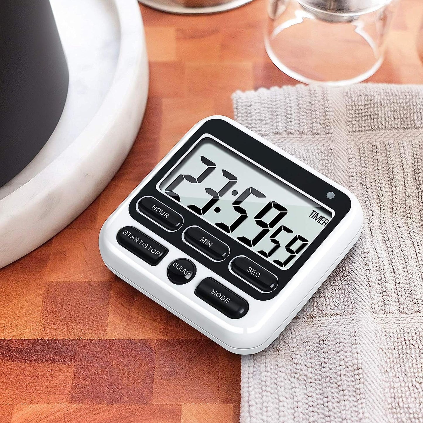 Digital Kitchen Timers for Cooking, Large Digits, Loud Alarm, Baking Kitchen Timers Black