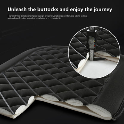 Car Seat Cushion, Driver Seat Cushion with Comfort Memory Foam & Non-Slip Rubber Bottom, Car Seat Pad Works with 95% of Vehicles and Office Chair or Home 17.3" x 18.9" Black