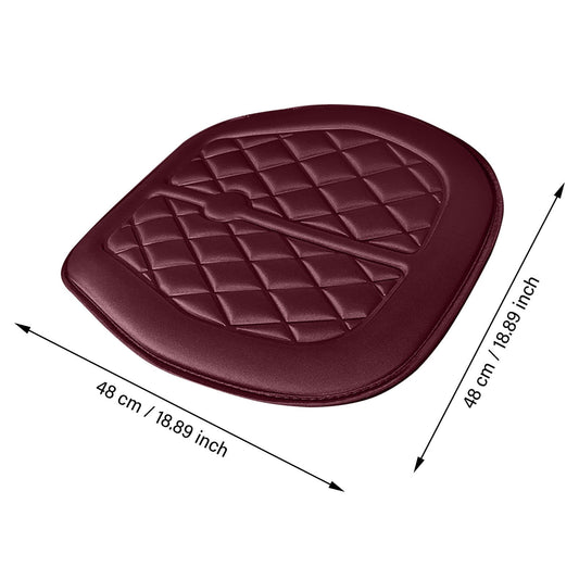 Car Seat Cushion, Driver Seat Cushion with Comfort Memory Foam & Non-Slip Rubber Bottom, Car Seat Pad Works with 95% of Vehicles and Office Chair or Home 48x48cm/18.89x18.89 inches Black