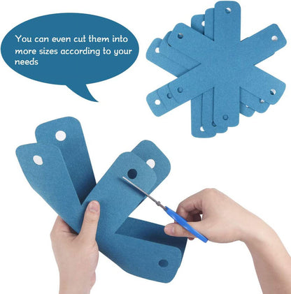 Pot Pan Protectors, Set of 12 and 4 Different Sizes, Larger & Thicker Pan Pot Separator Pads for Stacking and Protecting Your Cookware Cyan