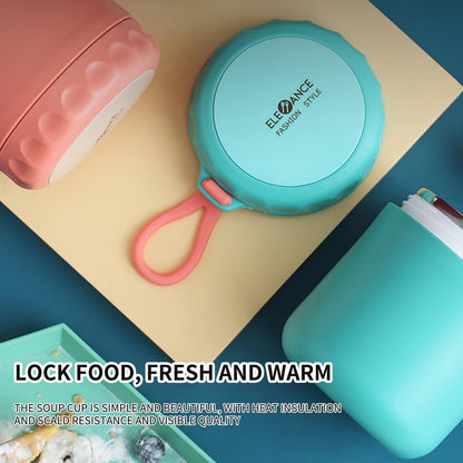 Aufmer Food Warm Thermal Leakproof Vacuum Stainless Reusable Lunch Box Green