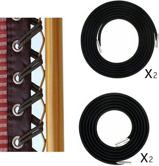 Replacement Cord for Zero Gravity Chair - 4 Pack Universal Elastic Cords Repair Tool Kit (Black)