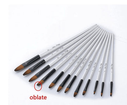 JWDX Pen ! 10Pcs Small Fine Tip Paintbrushes Micro Detail Paint Brush Set Triangular Grip Handles Art Brushes Perfect for Acrylic Watercolor Oil Craft Models Black Z3-White