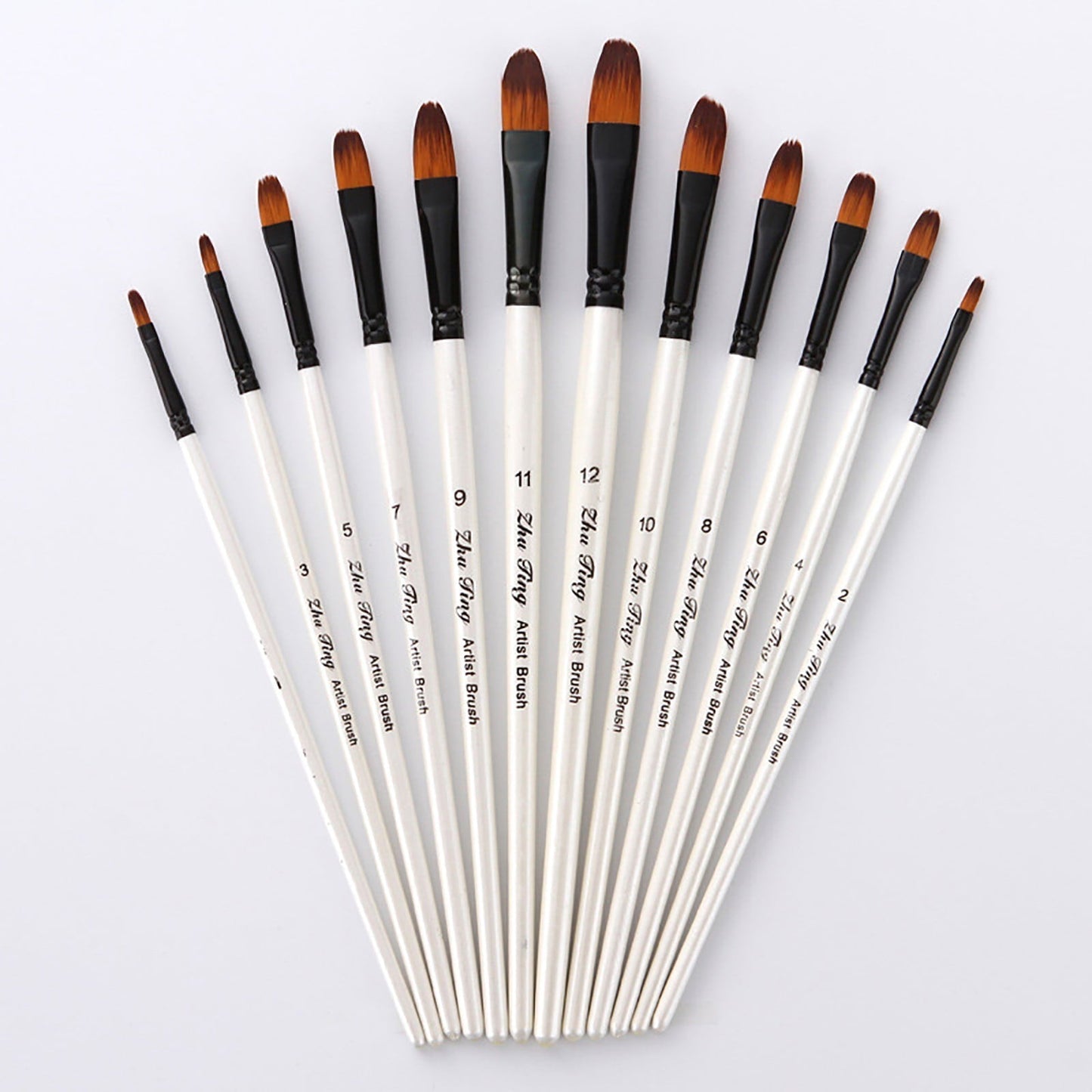 JWDX Pen ! 10Pcs Small Fine Tip Paintbrushes Micro Detail Paint Brush Set Triangular Grip Handles Art Brushes Perfect for Acrylic Watercolor Oil Craft Models Black Z3-White