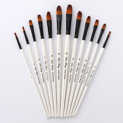 JWDX Pen ! 10Pcs Small Fine Tip Paintbrushes Micro Detail Paint Brush Set Triangular Grip Handles Art Brushes Perfect for Acrylic Watercolor Oil Craft Models Black Z3-White