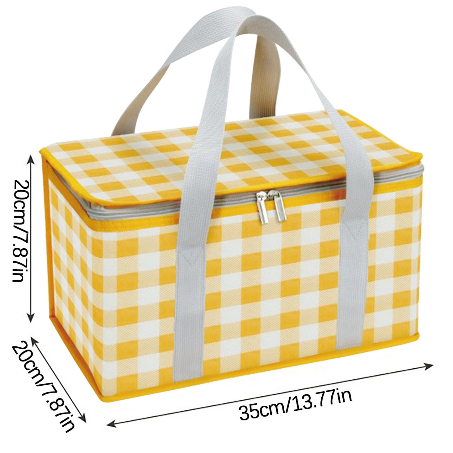 Potrochi Green Insulated Collapsible Cooler Bag for Groceries and Picnics yellow