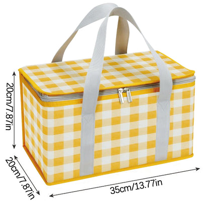 Potrochi Green Insulated Collapsible Cooler Bag for Groceries and Picnics yellow