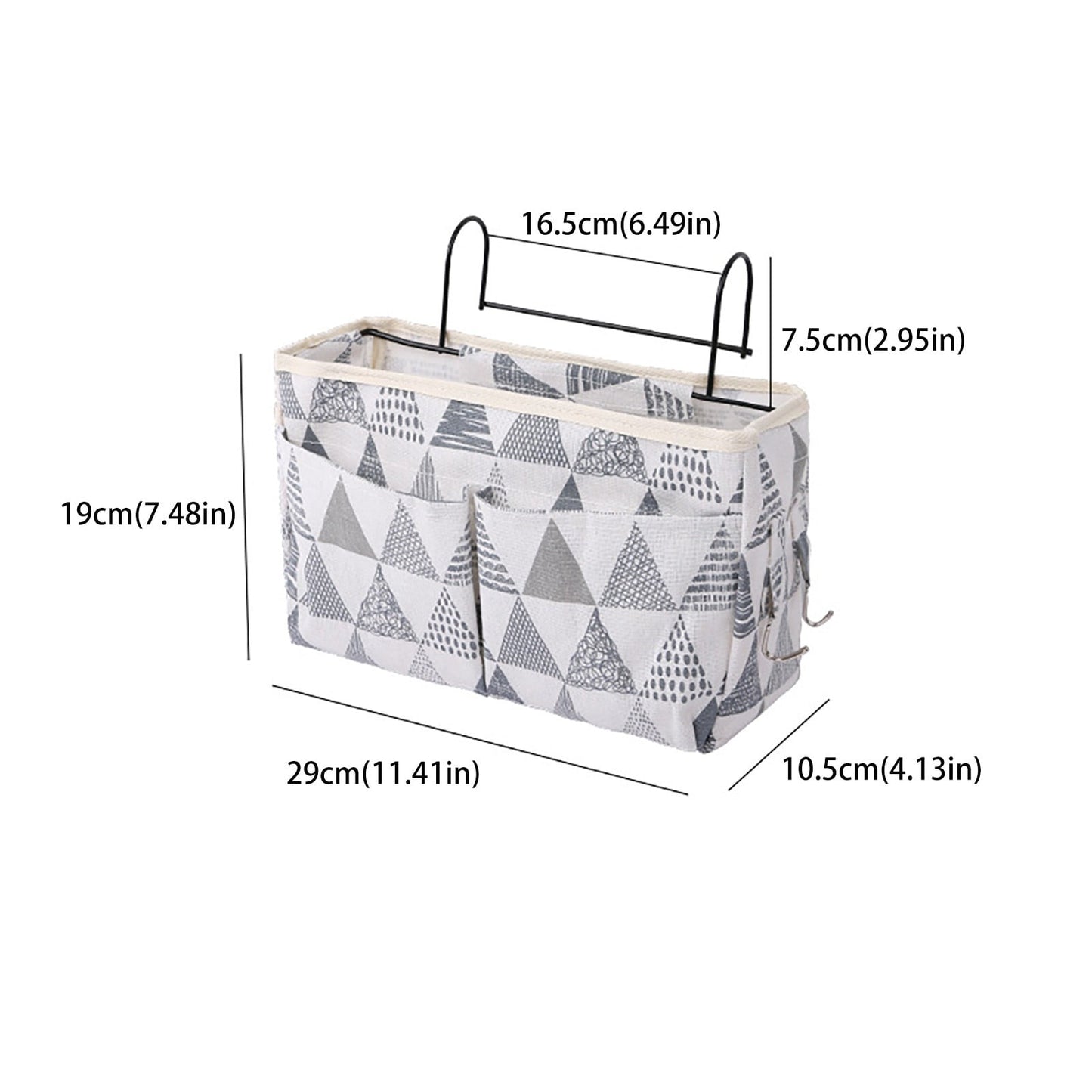 Jierger Bedside Caddy Hanging Bed Organizer Storage Bag Pocket for Bunk and Hospital Beds, College Dorm Rooms Baby Bed Rails, Camp 4 Pockets One Size Z-B 2PCS