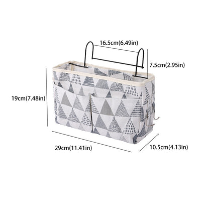 Jierger Bedside Caddy Hanging Bed Organizer Storage Bag Pocket for Bunk and Hospital Beds, College Dorm Rooms Baby Bed Rails, Camp 4 Pockets One Size Z-B 2PCS