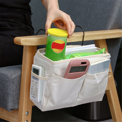Jierger Bedside Caddy Hanging Bed Organizer Storage Bag Pocket for Bunk and Hospital Beds, College Dorm Rooms Baby Bed Rails, Camp 4 Pockets One Size Z-B 2PCS