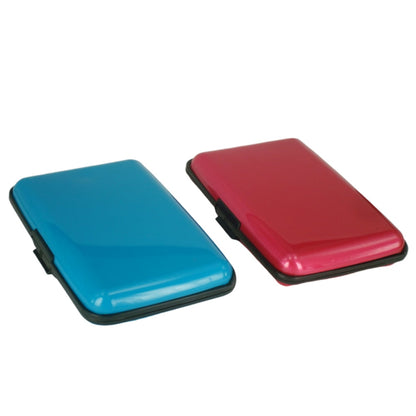 Walbest Waterproof 6 Slots RFID Blocking Credit Card Protector Aluminum ID Case Hard Shell Business Card Holder Metal Wallet for Men or Women Red