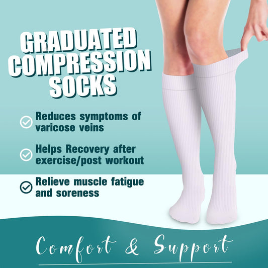 6Pairs Compression Socks for Women and Men - Best for Circulation, Running, Athletic, Recover, Nurse, Travel S/M 24 Purple Series
