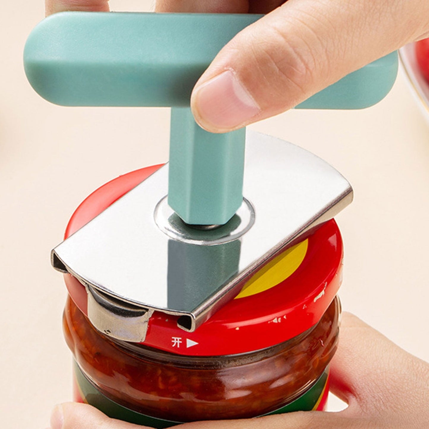 SHAOTELLME Stainless Steel Can Opener Manual Multifunctional Labor Saving Can Opener Kitchen Creative Can Opener Tool Easily Open Cans Of Various Sizes, 3PC Green