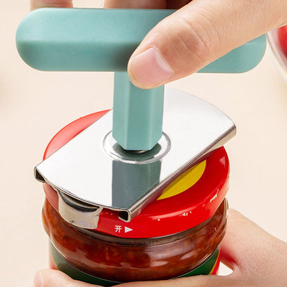 SHAOTELLME Stainless Steel Can Opener Manual Multifunctional Labor Saving Can Opener Kitchen Creative Can Opener Tool Easily Open Cans Of Various Sizes, 3PC Green
