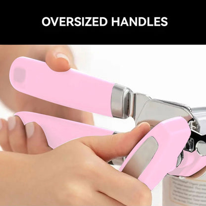 SHAOTELLME Stainless Steel Can Opener Manual Multifunctional Labor Saving Can Opener Kitchen Creative Can Opener Tool Easily Open Cans Of Various Sizes, 3PC pink
