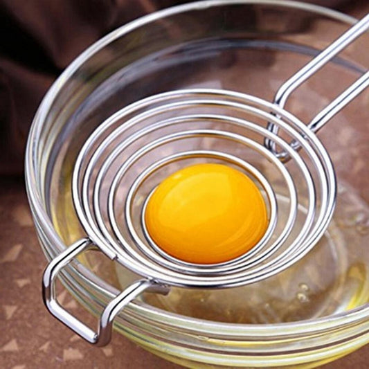 Walbest Egg Separator Egg Yolk White Separator, Stainless Steel Egg White Yolk Sifting Filter Egg Divider Kitchen Tool for Baking Cake, Kitchen Gadget Cooking/Baker Tool Silver