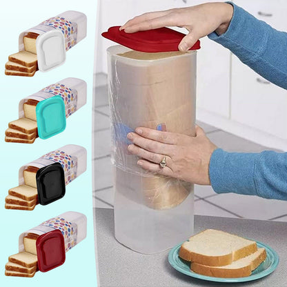 Bread Box with Airtight Lid, Bread Storage Container, Bread Loaf Storage Dispenser, Plastic Sandwich Bread Keeper, White Lid, 1 Pack C Black