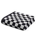 Checkered Bath Towels for Bathroom, Shower Towels 30" x 14", Super Soft and Quick Dry, Colorful Towel for Summer Beach Pool Green Black