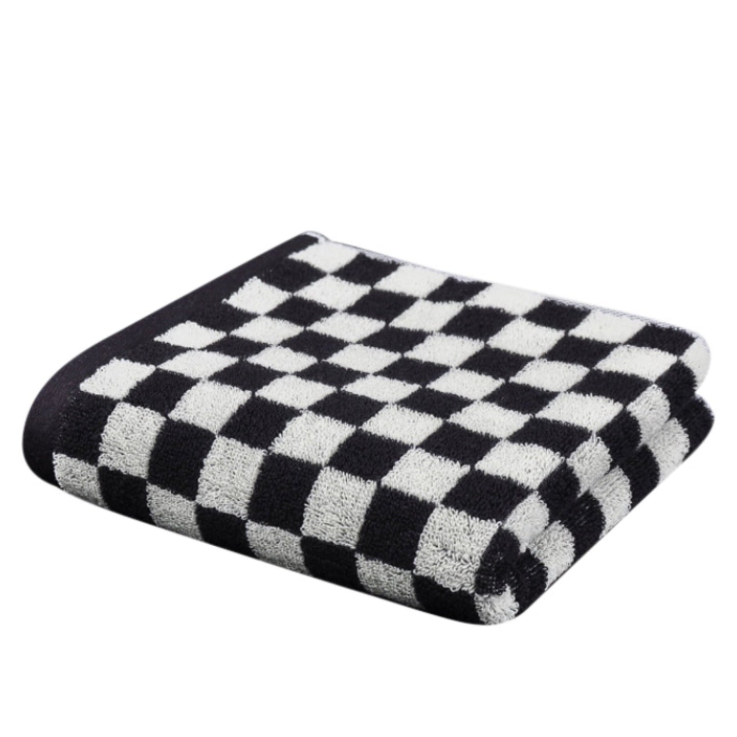 Checkered Bath Towels for Bathroom, Shower Towels 30" x 14", Super Soft and Quick Dry, Colorful Towel for Summer Beach Pool Green Black