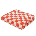 Checkered Bath Towels for Bathroom, Shower Towels 30" x 14", Super Soft and Quick Dry, Colorful Towel for Summer Beach Pool Green Red