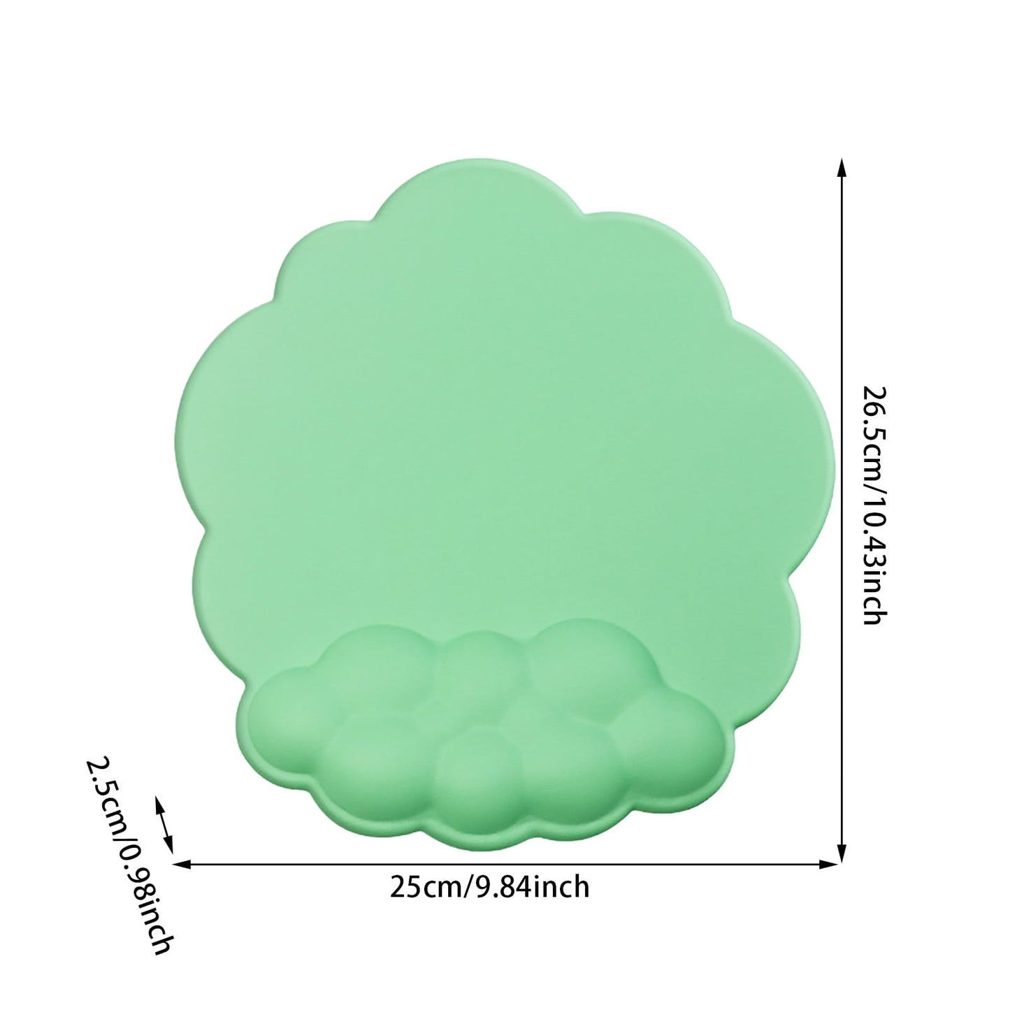 GHSOHS Ergonomic Mouse Pad with Wrist Support Cute Cloud Shape Wrist Pad Memory Cotton Keyboard Hand Rest Non Slip Wrist Pad Non-Slip Mousepad for Computer Laptop as the picture shows