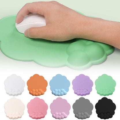 GHSOHS Ergonomic Mouse Pad with Wrist Support Cute Cloud Shape Wrist Pad Memory Cotton Keyboard Hand Rest Non Slip Wrist Pad Non-Slip Mousepad for Computer Laptop as the picture shows