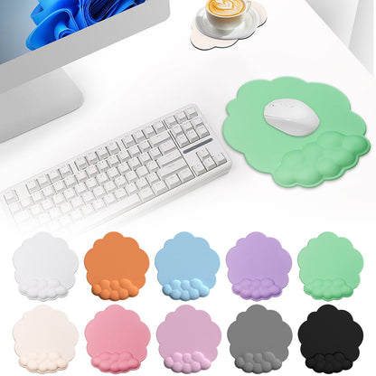 GHSOHS Ergonomic Mouse Pad with Wrist Support Cute Cloud Shape Wrist Pad Memory Cotton Keyboard Hand Rest Non Slip Wrist Pad Non-Slip Mousepad for Computer Laptop as the picture shows