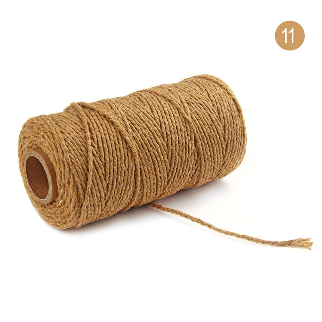 Danhjin 100m Long/100Yard Pure Cotton Twisted Cord Rope Crafts Macrame Artisan String - on Clearance Brown