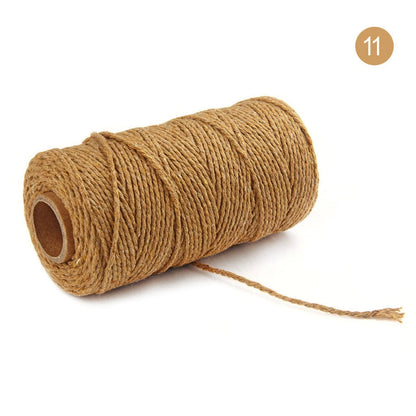 Danhjin 100m Long/100Yard Pure Cotton Twisted Cord Rope Crafts Macrame Artisan String - on Clearance Brown