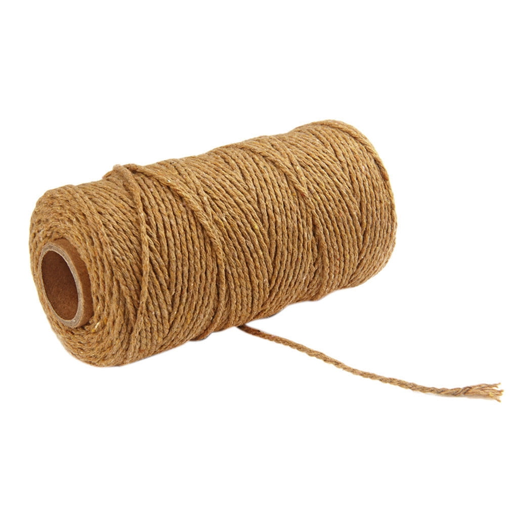 Danhjin 100m Long/100Yard Pure Cotton Twisted Cord Rope Crafts Macrame Artisan String - on Clearance Brown