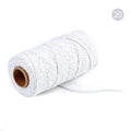 Danhjin 100m Long/100Yard Pure Cotton Twisted Cord Rope Crafts Macrame Artisan String - on Clearance White