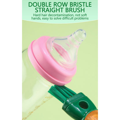 Dmlowu Bottle Brush, 14 Inch Long Handle Water Bottle Scrubbing Brush, Built for Cleaning Sport Bottles, Water Bottles, Coffee Mugs, Wine Decanters, Tea Kettles Green