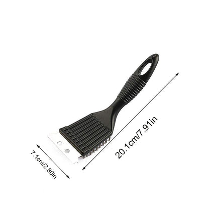 Tyidzon 2Pc Grill Brush and Scraper, 2-In-1 Stainless Steel Scraper, Grill Brush Extra Strong BBQ Cleaner Accessories Heavy Duty Barbecue Grill Cleaning Brush Cleaner 8 Inch Black#1