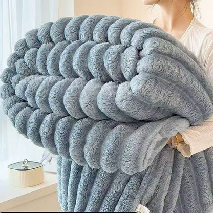 Djunllk Throw Blanket for Couch - Dark Gray Super Thick Double Layer Soft Blanket, Throw Blanket All Year Round Home Decor Fuzzy Warm Gifts for Women 27.5" x 39.3" AA00_Dark Gray