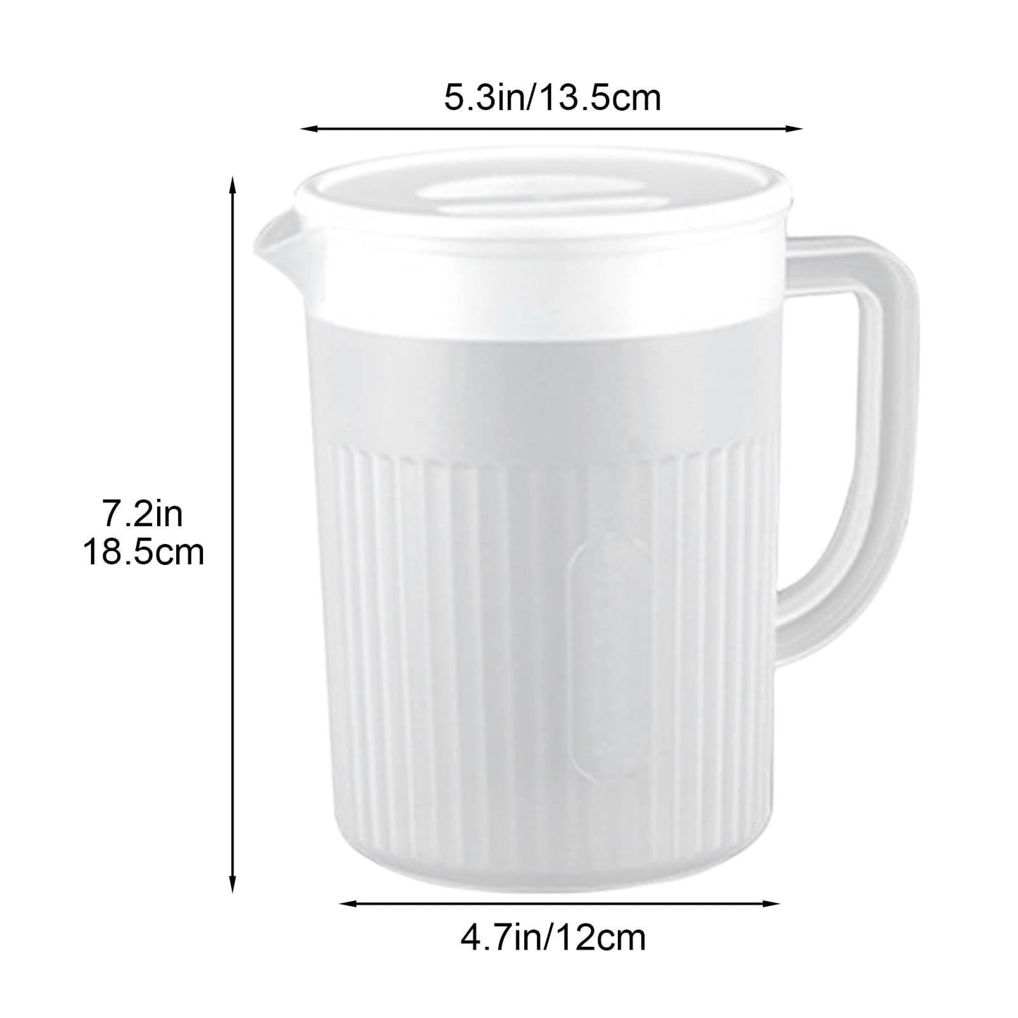 Tyidzon Juice Pitcher with Lids for Fridge, Water Jug for Teas, Juices & Iced Beverages - Fridge & Dishwasher Safe A