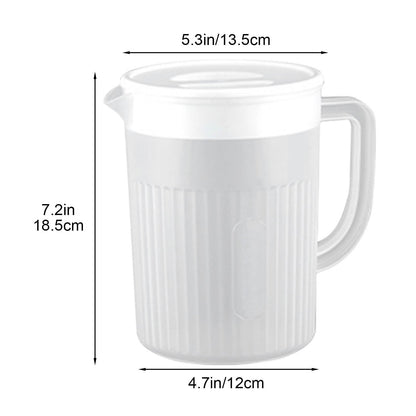 Tyidzon Juice Pitcher with Lids for Fridge, Water Jug for Teas, Juices & Iced Beverages - Fridge & Dishwasher Safe A