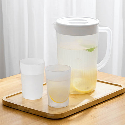 Tyidzon Juice Pitcher with Lids for Fridge, Water Jug for Teas, Juices & Iced Beverages - Fridge & Dishwasher Safe A