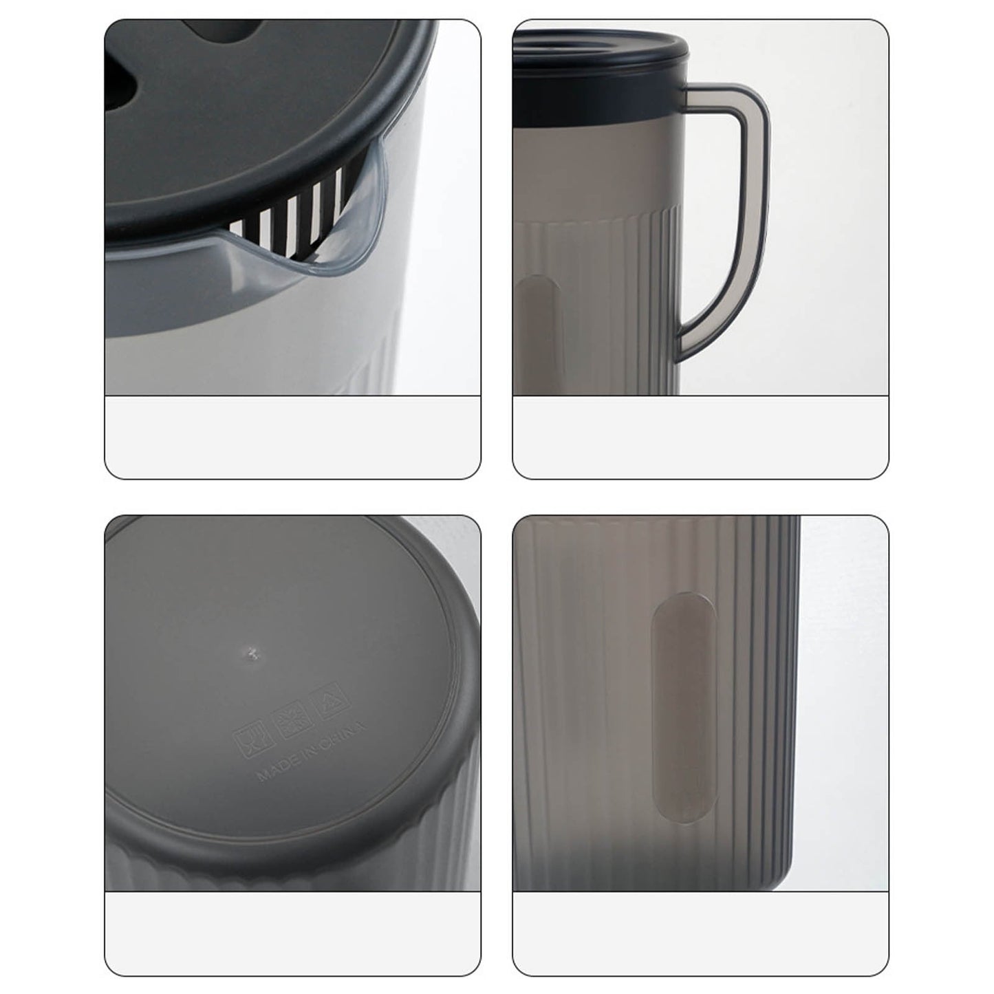 Tyidzon Juice Pitcher with Lids for Fridge, Water Jug for Teas, Juices & Iced Beverages - Fridge & Dishwasher Safe D