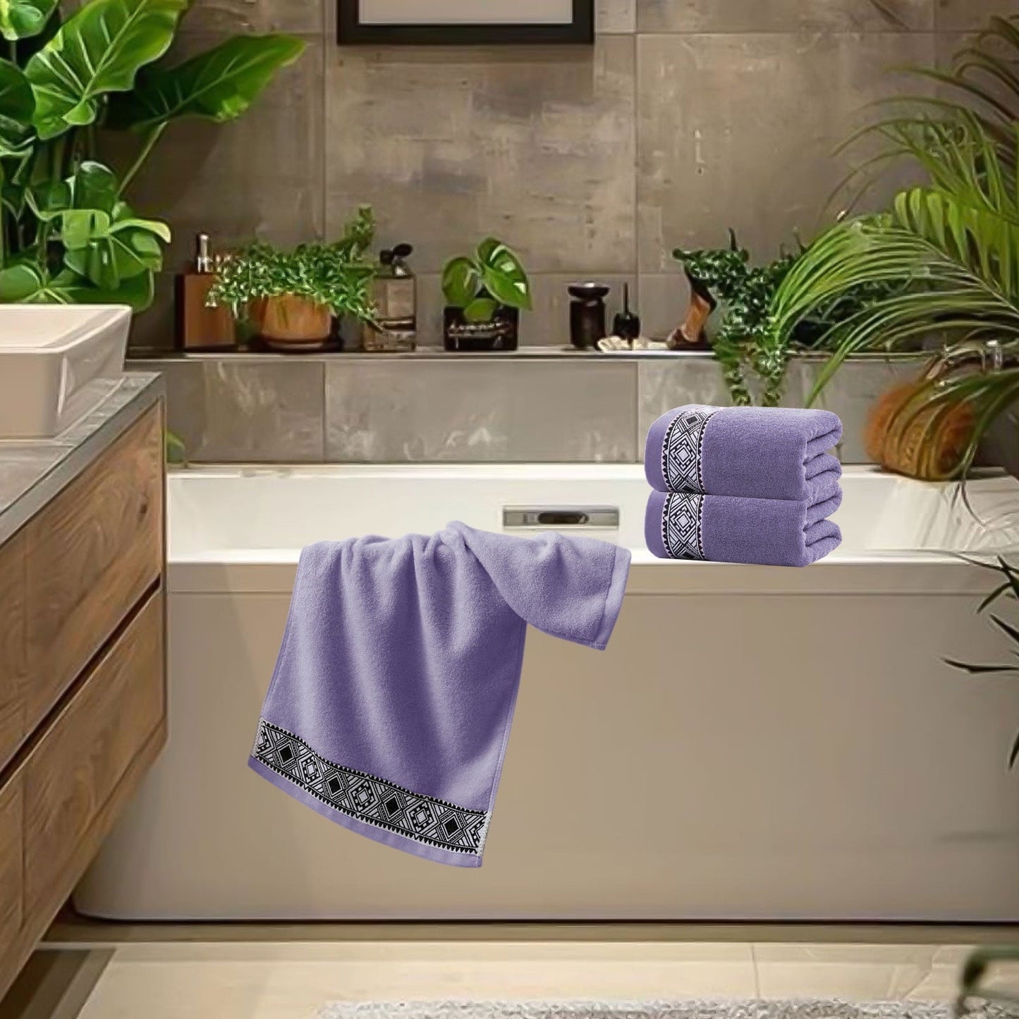 Dmlowu Luxury Bath Towels, Soft Highly Absorbent Quicker Dry Cotton Towels, Towels for Bathroom Gym, Shower, Hotel #23
