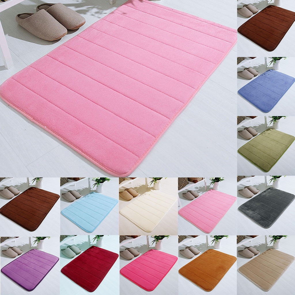 Tyidzon Soft Absorbent Bath Mat Non Slip Bathroom Rugs Quick Dry Washable Bathroom Rug for Home Bathroom Entrance Shower Floor 20 x 32 Inch Blue