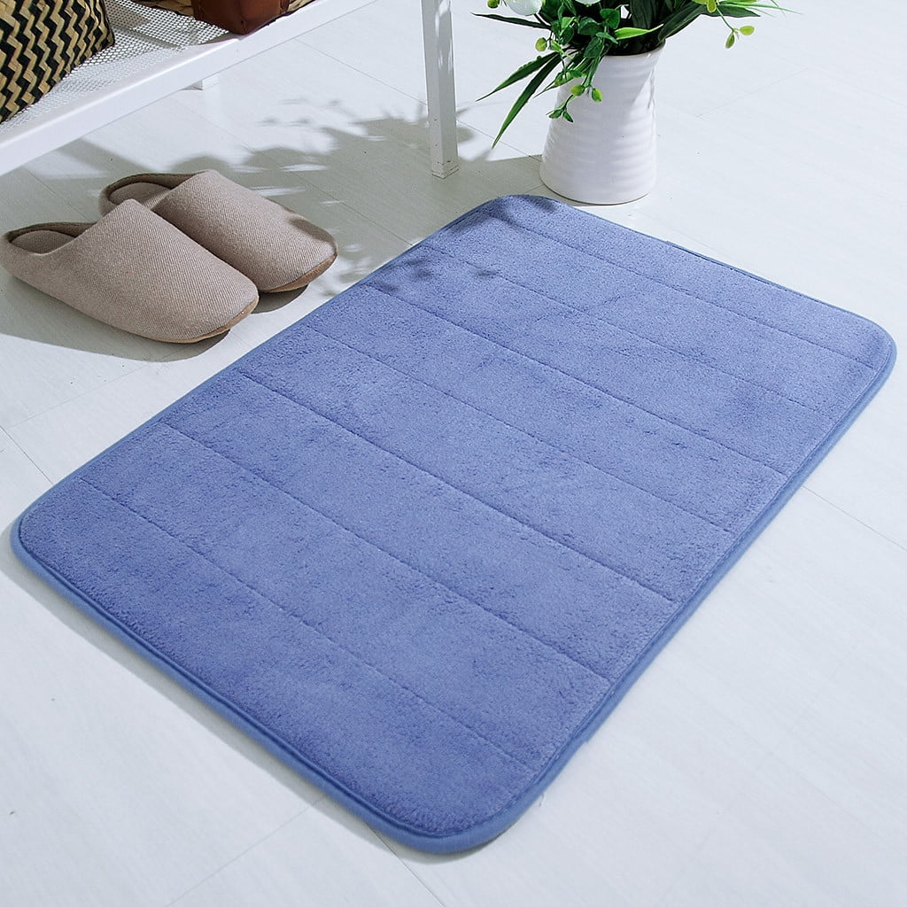 Tyidzon Soft Absorbent Bath Mat Non Slip Bathroom Rugs Quick Dry Washable Bathroom Rug for Home Bathroom Entrance Shower Floor 20 x 32 Inch Blue