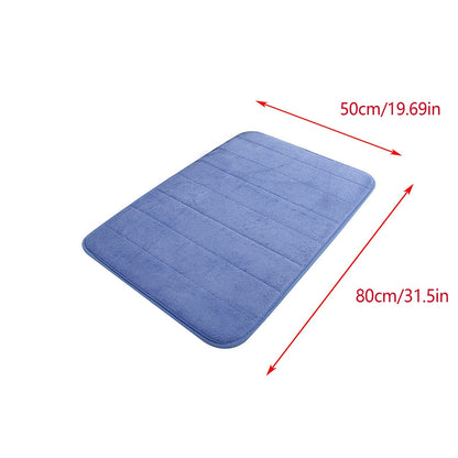 Tyidzon Soft Absorbent Bath Mat Non Slip Bathroom Rugs Quick Dry Washable Bathroom Rug for Home Bathroom Entrance Shower Floor 20 x 32 Inch Blue