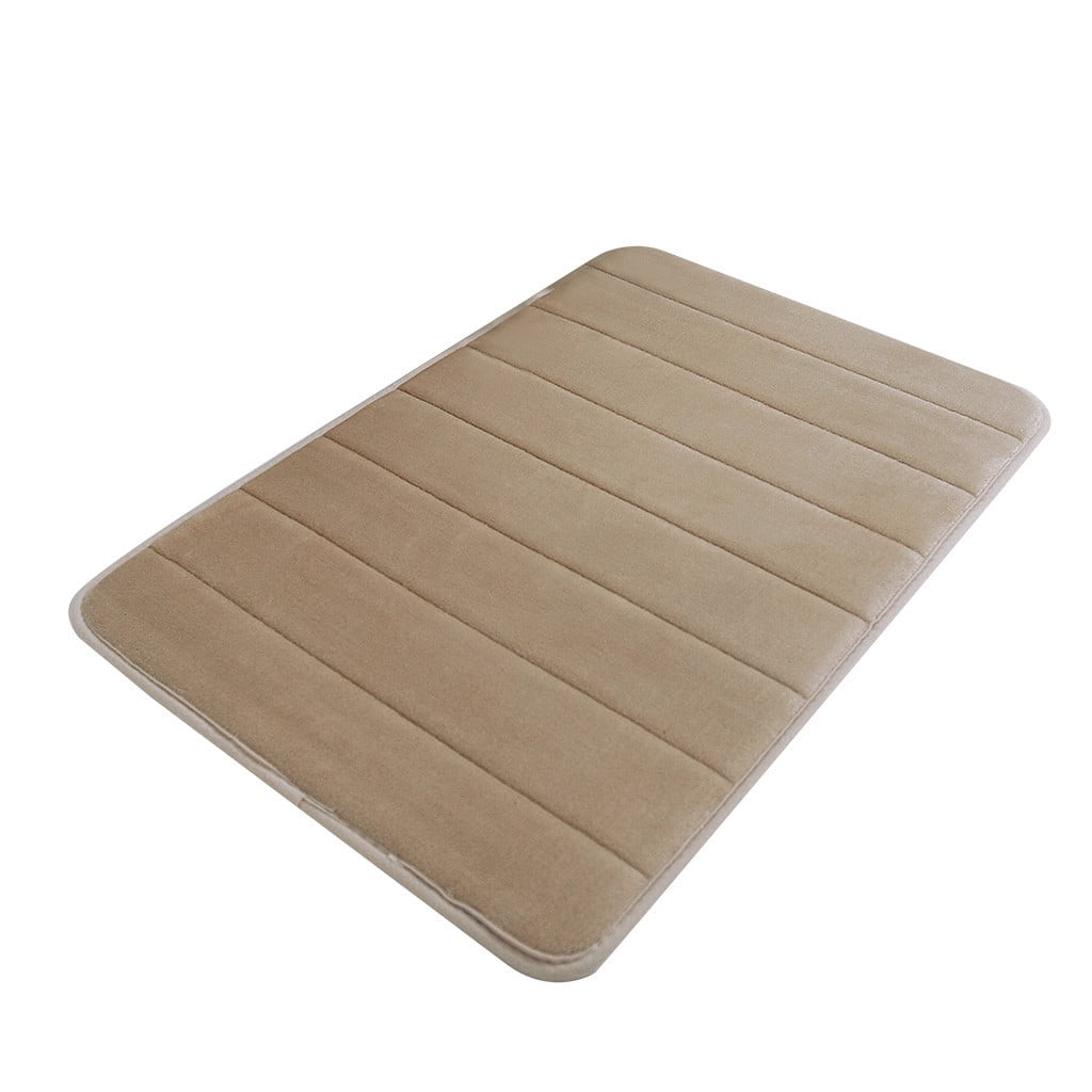 Tyidzon Soft Absorbent Bath Mat Non Slip Bathroom Rugs Quick Dry Washable Bathroom Rug for Home Bathroom Entrance Shower Floor 20 x 32 Inch Khaki