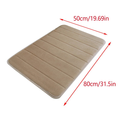Tyidzon Soft Absorbent Bath Mat Non Slip Bathroom Rugs Quick Dry Washable Bathroom Rug for Home Bathroom Entrance Shower Floor 20 x 32 Inch Khaki