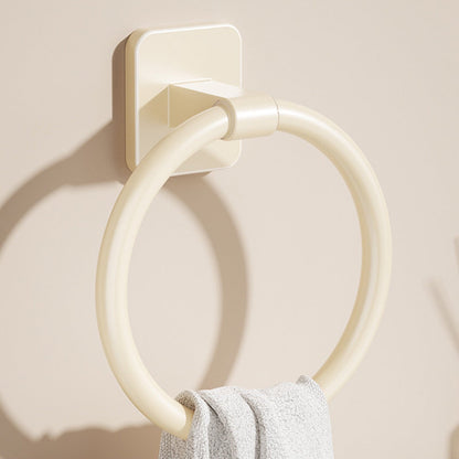 Tyidzon Towel Ring No Drill Bathroom Bathroom Towel Rack Round Towel Racks for Bathroom, Small Size Hand Towel Hanging Rod Rag Towel Rack, Black White