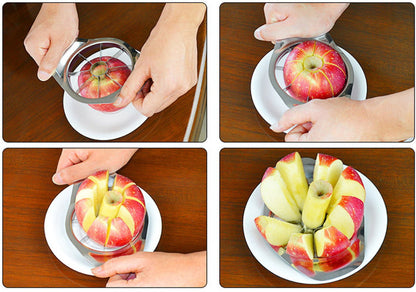 PALIFEUR Stainless Steel Apple Slicer Easy Cut Apple Corer 8-Slice Thin Apple Slicer and Corer Classic Apple Cutter Sturdy，Easy to Use,Time-Savi Silver